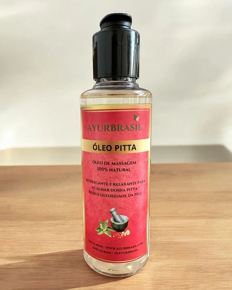 Óleo de Massagem Pitta 140ml – Equilibra o Metabolismo, Acalma a Mente e Suaviza a Pele - Ayur Brasil