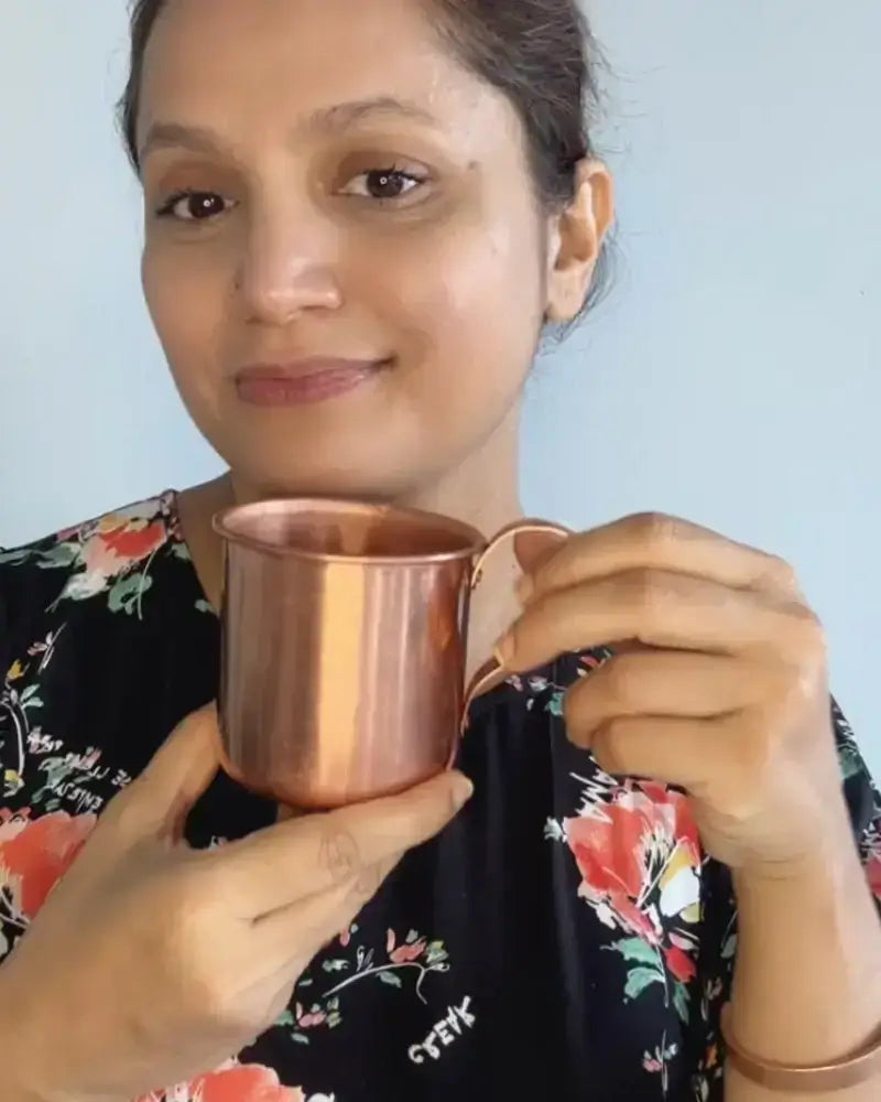 Kit 2 Canecas de Cobre Puro 300ml - Ayur Brasil