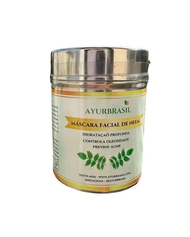 Máscara Facial de Neem - Solução para Peles Oleosas e Acneicas - Ayur Brasil