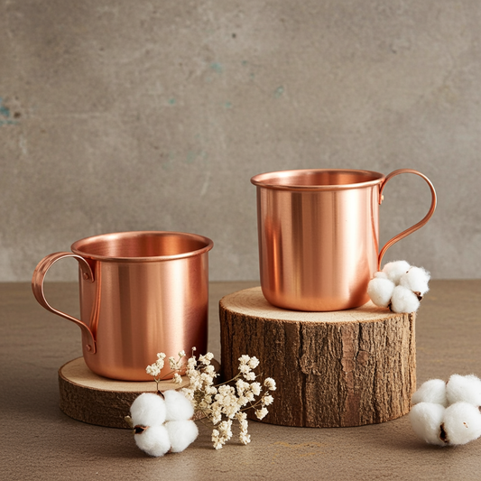 Kit 2 Canecas de Cobre Puro 300ml