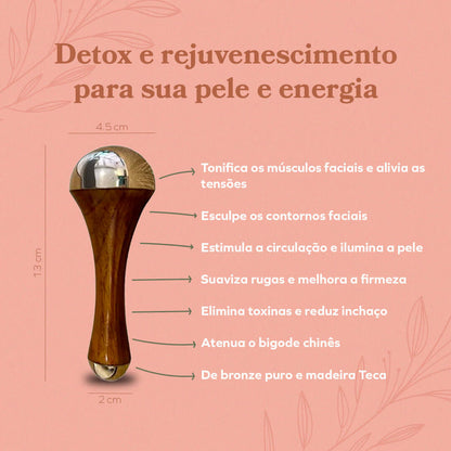 Detox e rejuvenescimento para sua pele e energia com massageador indiano de Kansa