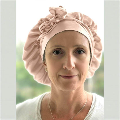 Touca de Seda Premium AyurBrasil – Ritual Noturno para Cabelos Saudáveis