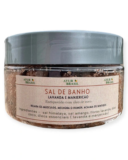 Sais de Banho Esfoliante de Lavanda e Manjericão Sagrado - Ayur Brasil