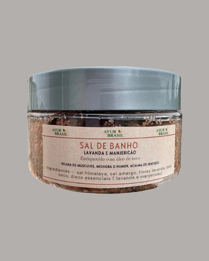 Sais de Banho Esfoliante de Lavanda e Manjericão Sagrado - Ayur Brasil