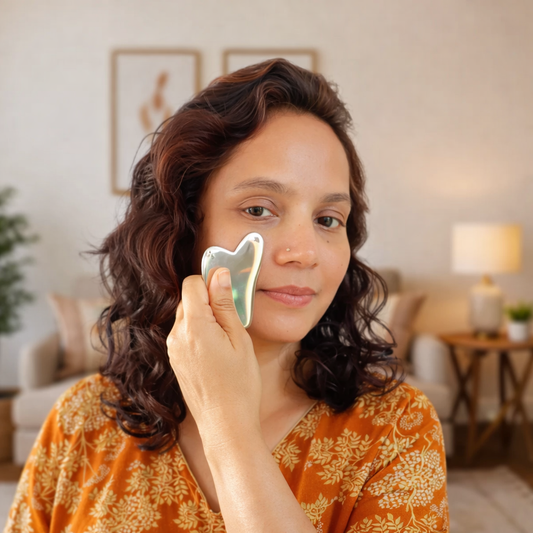 Kansa Gua-sha Massageador Facial Ayurvédico
