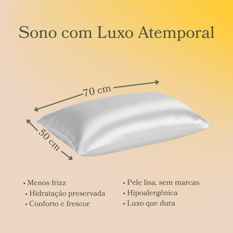 Fronha de Seda Premium AyurBrasil – Cuidado Noturno para Pele e Cabelos