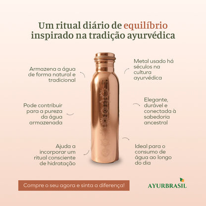 Garrafa de Cobre Puro AyurBrasil – 900ml