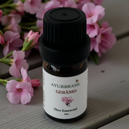 Óleo Essencial de Gerânio 100% Puro - 5 ml