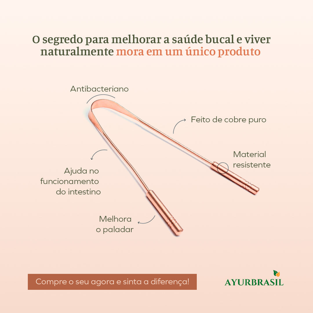 Limpador de Língua de Cobre | AyurBrasil