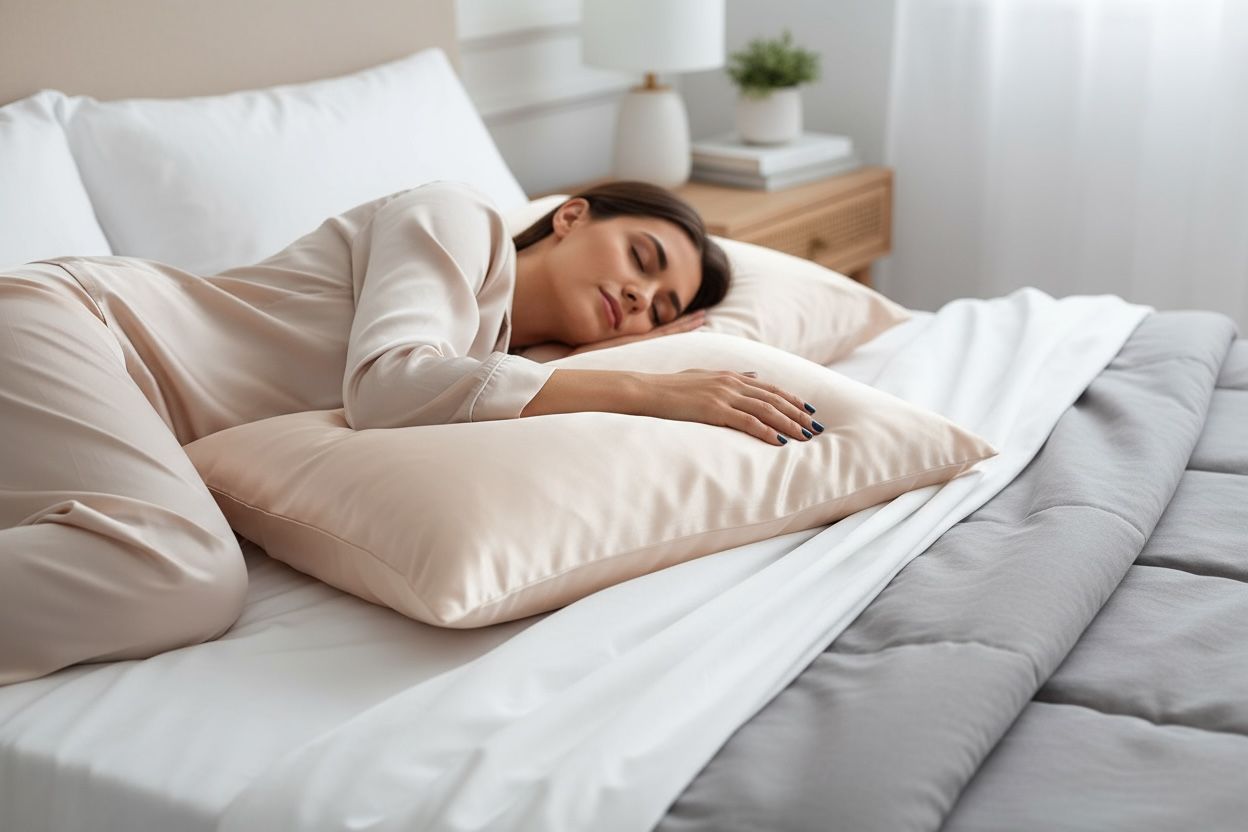 Fronha de Seda Premium AyurBrasil – Cuidado Noturno para Pele e Cabelos