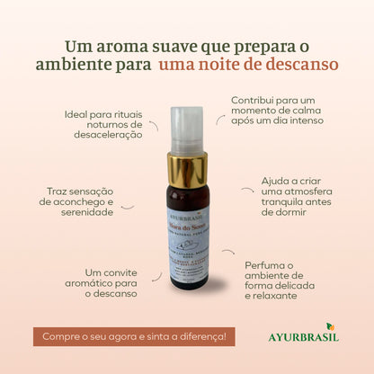 Spray Natural para Dormir – Hora do Sono | Lavanda, Bergamota e Rosa | 30ml