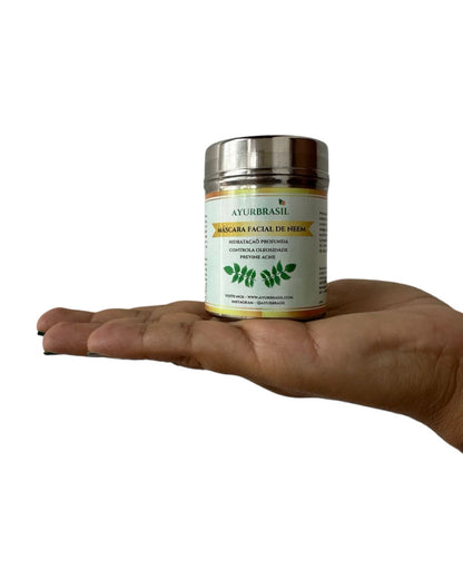 Máscara Facial de Neem - Solução para Peles Oleosas e Acneicas