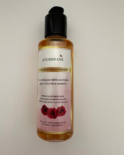 Óleo de Rosas e Gerânio 140ml – Nutrição e Rejuvenescimento