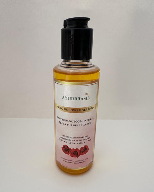 Óleo de Rosas e Gerânio 140ml – Nutrição e Rejuvenescimento