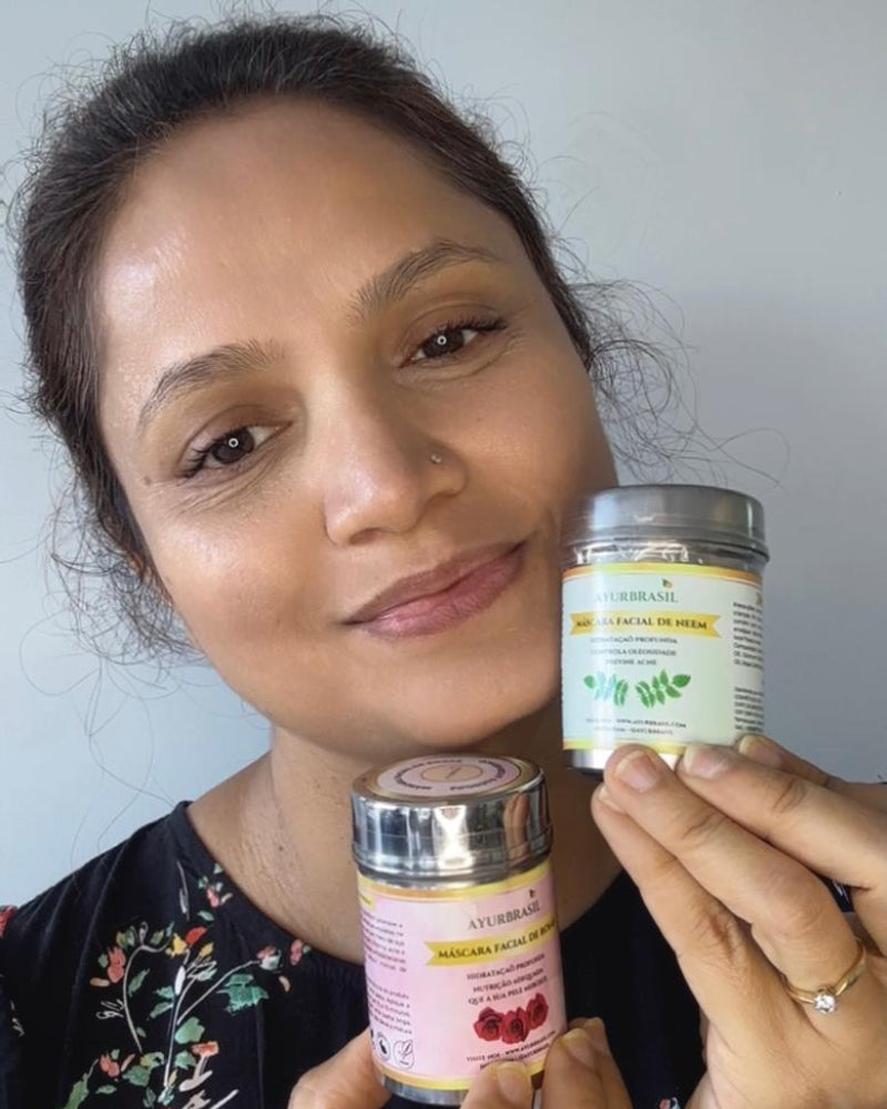 Máscara Facial de Neem - Solução para Peles Oleosas e Acneicas